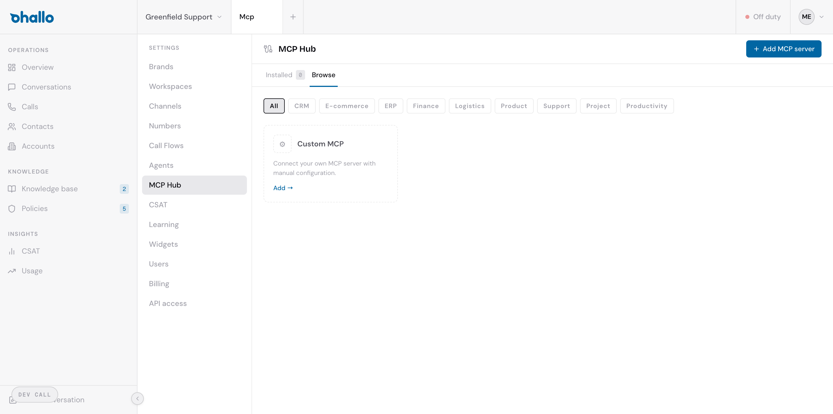 The Browse tab showing the connector catalog with category filters